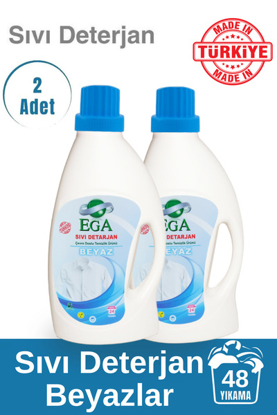 Ega Kimya 2'li Power Jel Beyaz Sıvı Yıkama Deterjanı 1100 ml