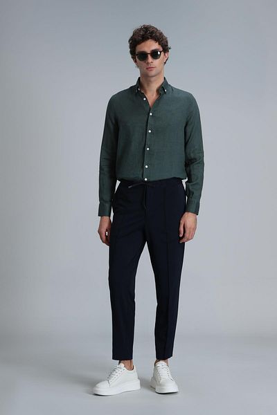 Lufian Ανδρικό πουκάμισο Pitaya Basic Comfort Fit Πράσινο