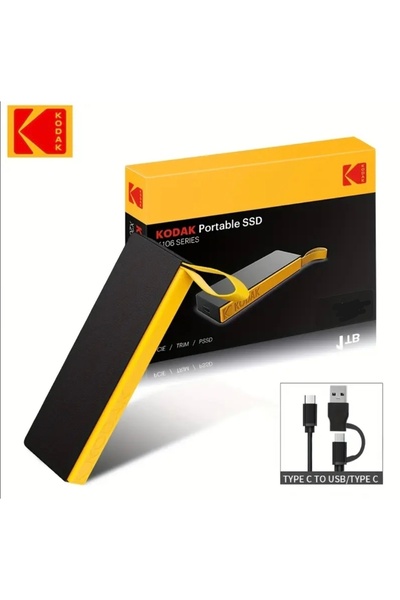 Kodak 256gb.450mb/s Yüksek Hızlı Usb Flash Bellek Type-c Ve Usb 3.2 Kablo Dah...