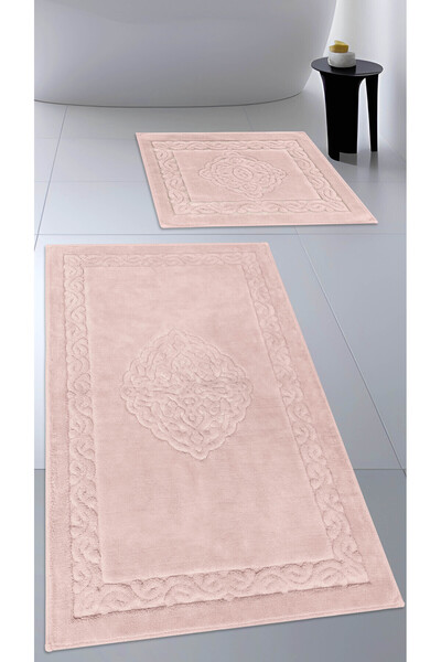 Cotton Crafty Набір бавовняних водопоглинаючих килимків для ванної кімнати, килимок для ванної кімнати, комплект для унітазу Victoria 2, 60x100 - 60x50