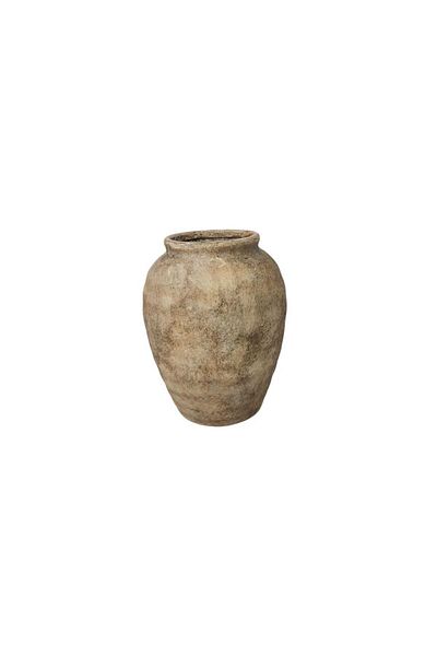 Generic مركن مزهرية فاخر باللون البيج للديكور المنزلي الأنيق وللحدائق الخارجيه والشرفات مقاس (19*19*24 سم)