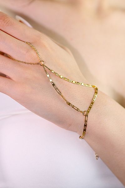 MARCİELO Accessories Elegant Elegance: Steel Gold Color Shahmeran