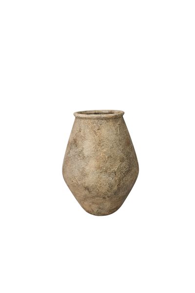 Generic مركن مزهرية فاخر باللون البيج للديكور المنزلي الأنيق وللحدائق الخارجيه مقاس (20*20*26 سم)
