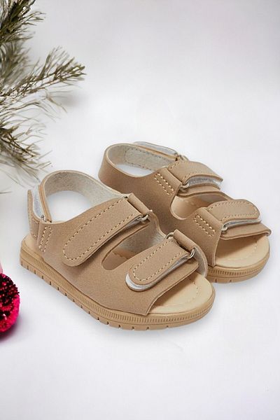 Ponchiq Sandale pentru copii unisex cu curele duble cu velcro