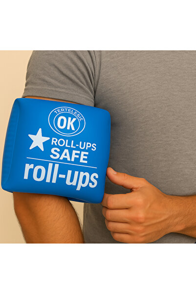 roll-ups safe swimming Mavi Renkli Yetişkin Ve Çocuk Havuz Kolluğu