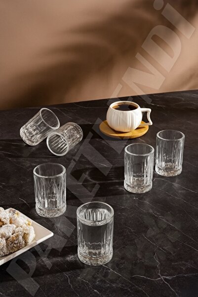 PAKETLENDİ Oslo Kahve Yanı Bardağı Elysia Model 6 Adet