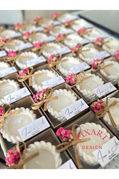 Stone Store Nişan Nikah Düğün Doğum Günü Etiketli Süsleme Özel Gün Mum 10 Ade...