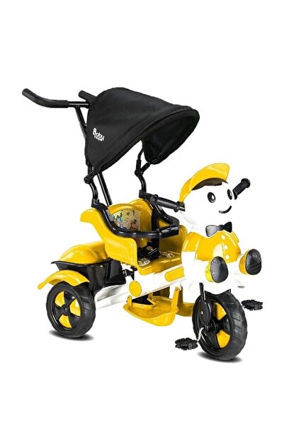 BabyHope 125 Yupi Trıycle Itmeli Ebeveyn Kontrollü Bebek Bisikleti Sarı
