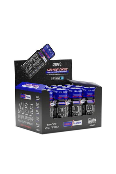 applied nutrition Abe All Black Everything Pre Workout Energy Shots, Energy Flavour, Box 12 Units X 60ml,