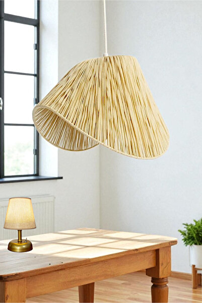 Bubihome Elysia Rafya İskandinav Rustik Avize, Tasarım Bohem Aydınlatma