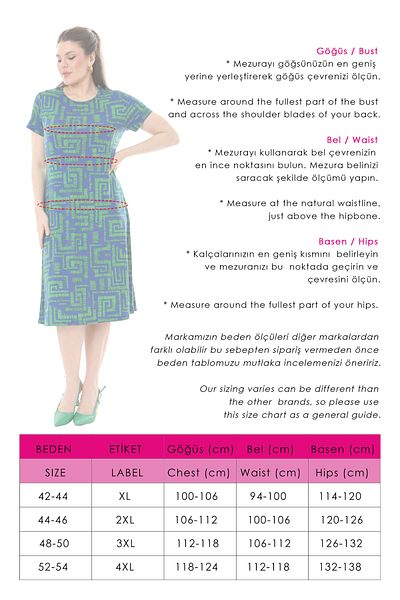 Mooi XXL Rochie midi cu model labirint albastru verde pentru femei