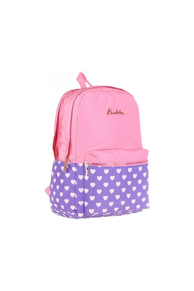 KAUKKO K1491 Soft Floral Backpack (Rose)