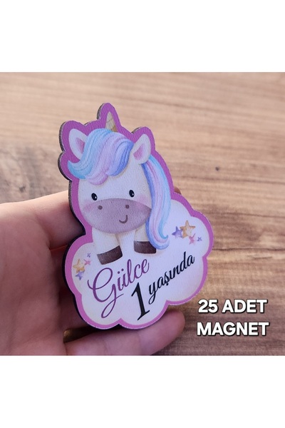 fırsatlar diyarı İsme Özel Doğum Günü 1 Yaş - 2 Yaş Magnet - Bebek Magnet- Ba...