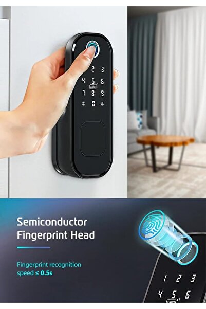 Taimi Smart Wi-Fi lock with (Fingerprint, Keypad, Card, NFC 13.56 MHz, Tuya App) for Wood/Steel doors