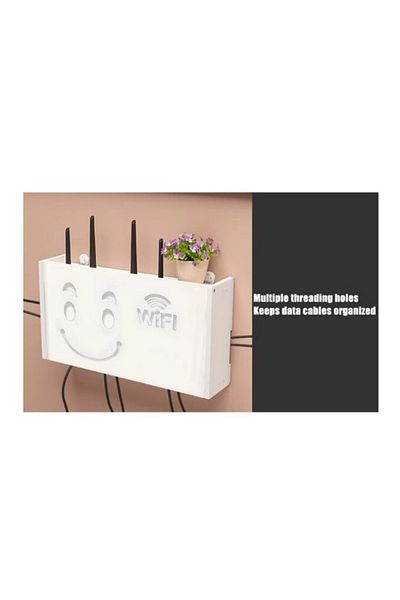 divendi-ro Wall bracket for router or other objects, made of ABS, 40x20x9cm, white