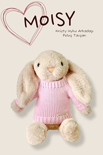 MOISY أرنب كنيتزي سليبينج بادي من القطيفة مقاس 34 سم