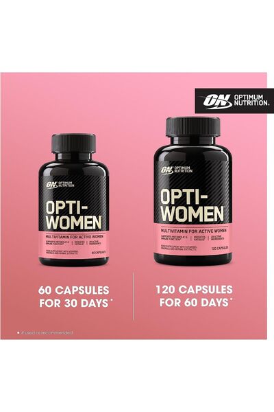 ON Optimum Nutrition Opti-women Multivitamin, 120 Capsules, Daily Multivitamin Supplement With 23 Vitamins & Minerals