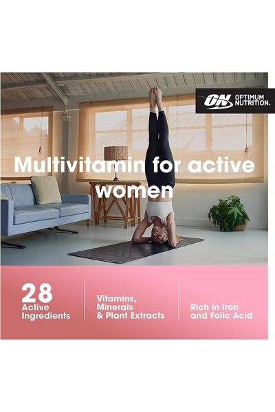 ON Optimum Nutrition Opti-women Multivitamin, 120 Capsules, Daily Multivitamin Supplement With 23 Vitamins & Minerals