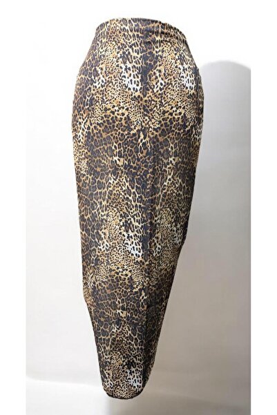 owiç Long Leopard Print Chiffon Pareo Women's Beach Dress