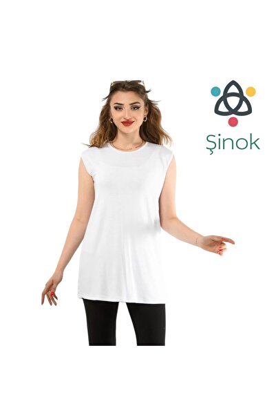 ŞİNOK Zero Sleeve Combed Cotton Underwear Tunic