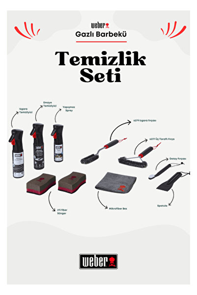 WEBER 8 Parça Gazlı Barbekü Temizlik Seti