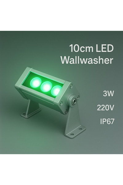 Genel Markalar 10cm 3w Led Wallwasher Yeşil | Dış Cephe, Minare, Bahçe Aydınl...