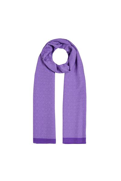 ipekevi Four Seasons Monogram Pattern Shawl 04356-Violet