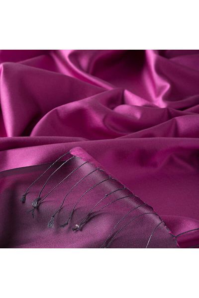 ipekevi Double Sided Solid Color Silk Shawl 00927-Begonvillea