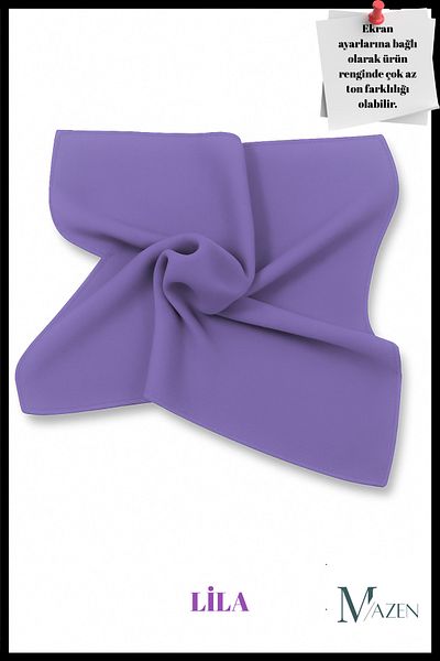 MAZEN Lilac Color Plain Chiffon Scarf Multi-Purpose Accessory