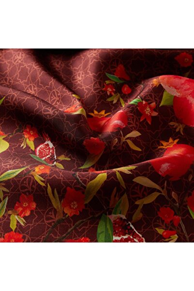 ipekevi Нарцис Монограма Тівіл Шовковий Шарф 1207-мürdüm