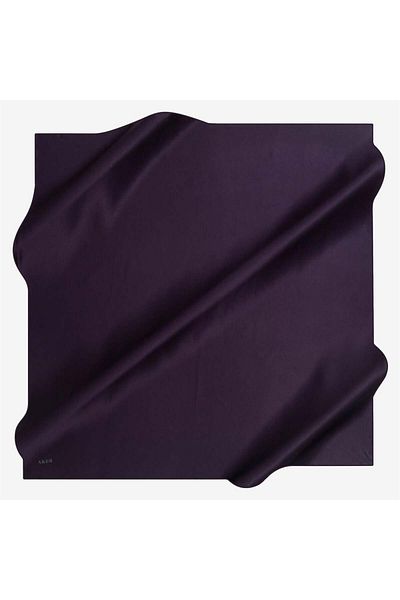Aker Eșarfă din satin creponat de mătase pulbere de culoare uni 7747758-394