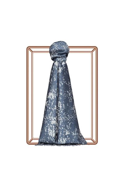 ipekevi Marble Patterned Silk Shawl 05246-Smoked