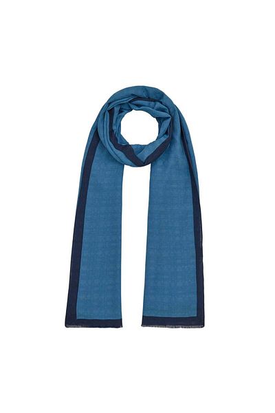 ipekevi Σάλι με μοτίβο Four Seasons Monogram 04356-indigo