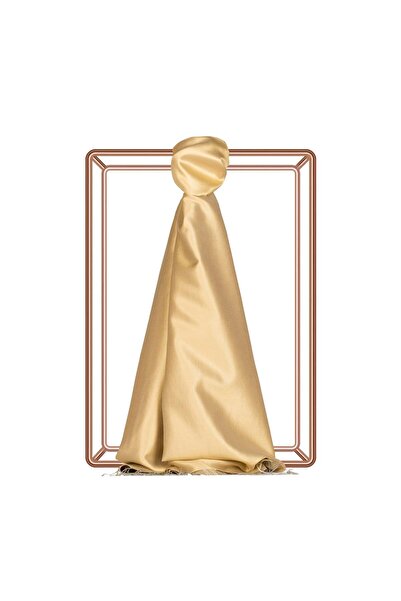 ipekevi İpekevi Μονόχρωμο Μεταξωτό Σάλι Διπλής Όψης 00927-Hasat Sarı