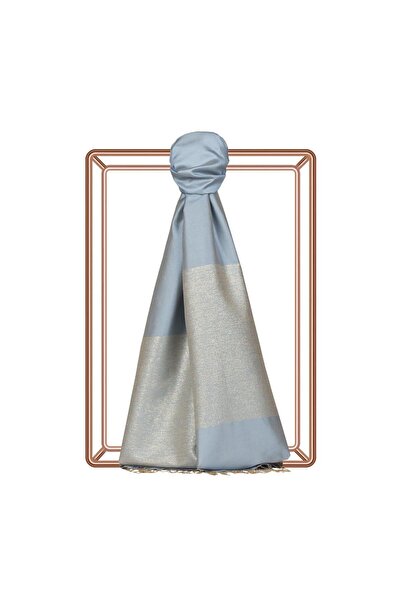 ipekevi Μεταξωτό σάλι Duchess Silvery 04089-Μωρό μπλε