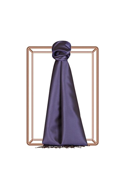 ipekevi Șal din mătase de culoare uni, cu două fețe, 00927-Violet