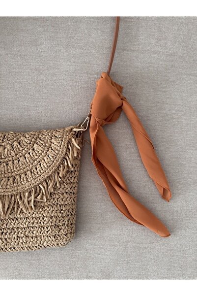 MAZEN Amber Color Plain Chiffon Scarf