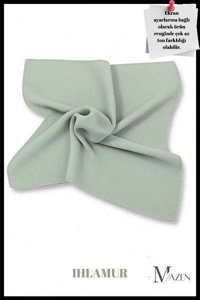 MAZEN Linden | Square Chiffon Scarf 45X45 |   Neck Bag Pants Wrist Accessory |   Solid Color Stylish Scarf