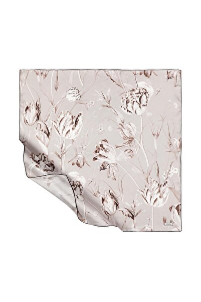 ipekevi Eșarfă de mătase İpekevi Twill - Model Melancholia - Nurcă