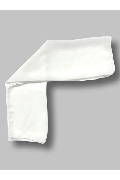 MAZEN Білий рівний шарф із шифону