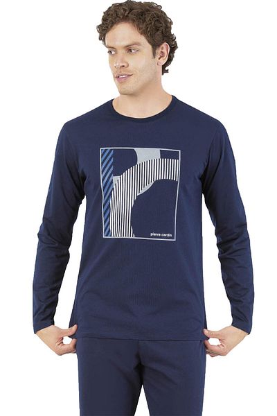 Pierre Cardin Мъжки пижамен комплект - 100% памук, сезонен щампа