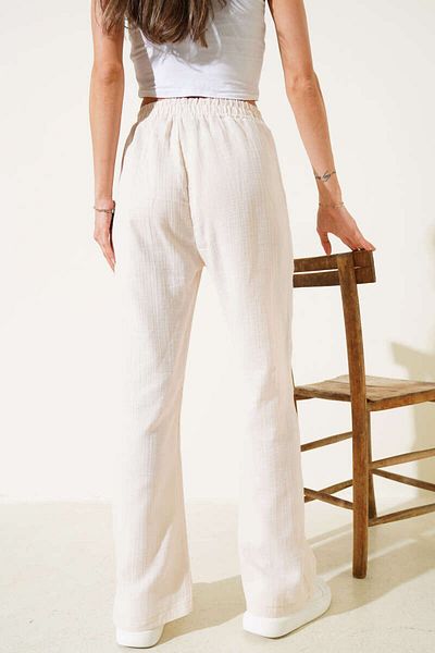 MODA Muslin Trousers with Elastic Waist