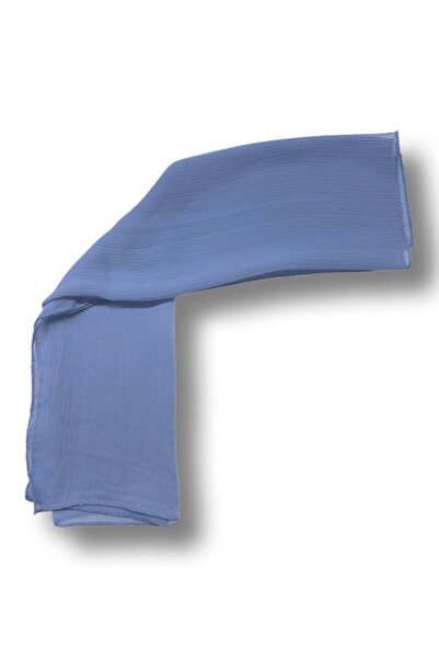 MAZEN Blue Color Plain Chiffon Scarf