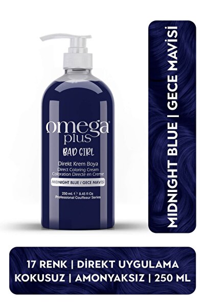 Omega Plus Bad Girl Gece Mavisi Geçici-renkli Amonyaksız Saç Boyası 250 ml
