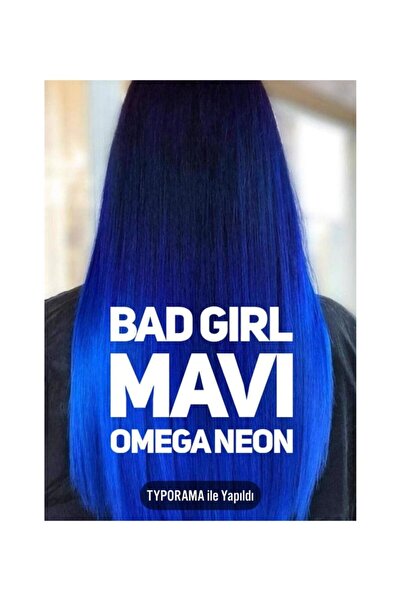 Omega Plus Bad Girl Mavi 3lü Saç Boyası Seti 250ml+250ml+250ml
