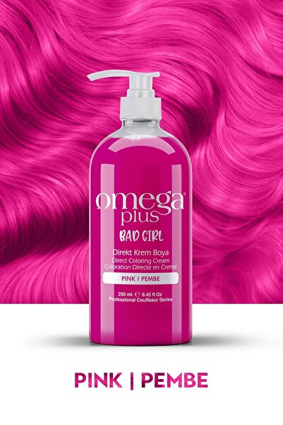 Omega Plus Bad Girl Pembe Geçici-renkli Amonyaksız Saç Boyası 250 ml