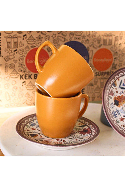 Janset 2-Person Turkish Coffee Cup Set (Color Options Available)