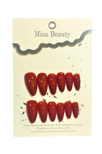 MİNA BEAUTY Kedi Gözü 12'li Takma Tırnak - Cat Eyes Yansımalı, Şık Ve Dayanık...