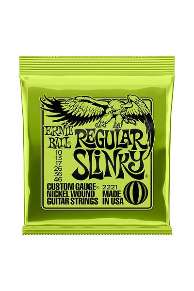 Ernie Ball P02221 10-46 سلك جيتار كهربائي عادي من النيكل