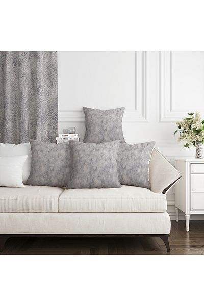 Ahsen Dekoratif Feather Digital Printed Modern Luxury Velvet 4-Piece Throw Pillow Cover Set...